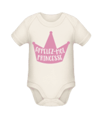 Appelez-Moi Princesse - Body manches courtes bio - Crème - Devant