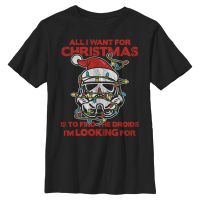 Star Wars - Stormtrooper Christmas Trooper - Christmas - Kids T-Shirt - Black - Front