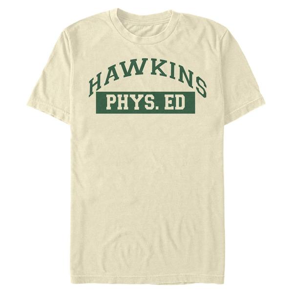 Preview: Netflix - Stranger Things - Hawkins Phys Ed - Men's T-Shirt - Cream - Front