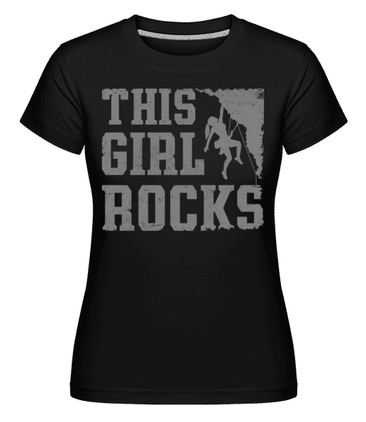 Aperçu: This Girl Rocks -  T-shirt Shirtinator femme - Noir - Devant