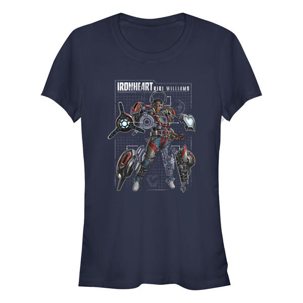 Marvel - Panthère noire Wakanda pour toujours - Iron Heart Ironheart Schematic - Femme T-shirt