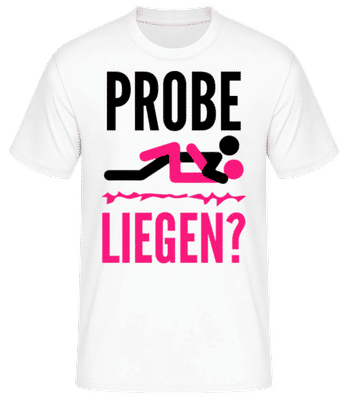 Probeliegen - Männer Basic T-Shirt - Weiß - Vorne