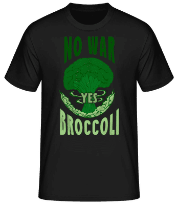 No War Yes Broccoli - Camiseta básica para hombre - Negro - delante