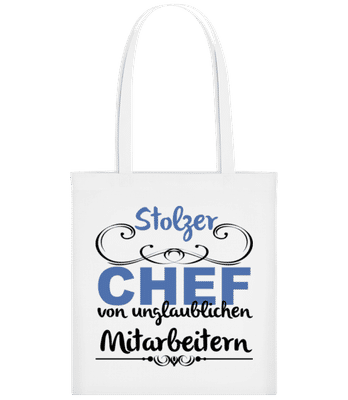 Stolzer Chef - Stofftasche - Weiß - Vorne