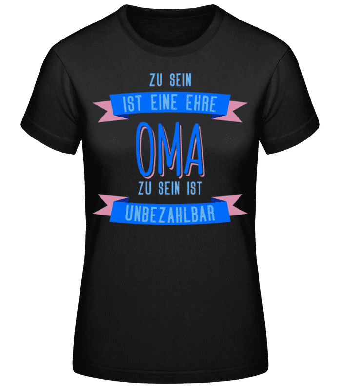 Vorschau: Freude Opa Zu Sein - Frauen Basic T-Shirt - Schwarz - Vorne