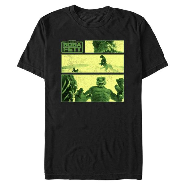 Aperçu: Star Wars - Le Livre de Boba Fett - Sand Creature Story Panels - Homme T-shirt - Noir - Devant