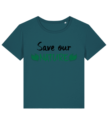 Save Our Nature - Dámske bio tričko Stanley Stella 2.0 - Petrolejová - Predné
