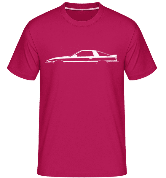 Preview: 'Toyota Supra A70' Silhouette - Shirtinator Men's T-Shirt - Magenta - Front