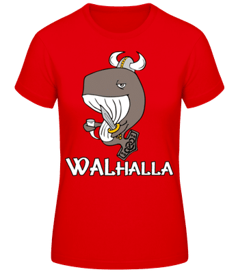Walhalla - Frauen Basic T-Shirt - Rot - Vorne