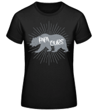 Papa Ours Gris - T-shirt femme B&C - Noir - Devant