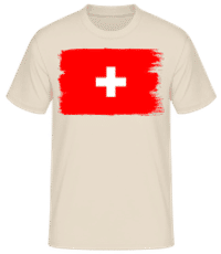 Drapeau Suisse - T-shirt standard Homme - Crème - Devant