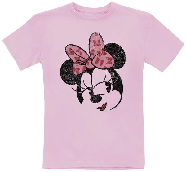 Disney Classics - Mickey Mouse - Minnie Mouse Minnie Face - Enfant T-shirt - Rose - Devant
