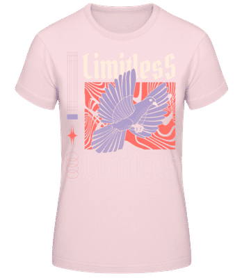 Limitless - Frauen Basic T-Shirt - Rosa - Vorne