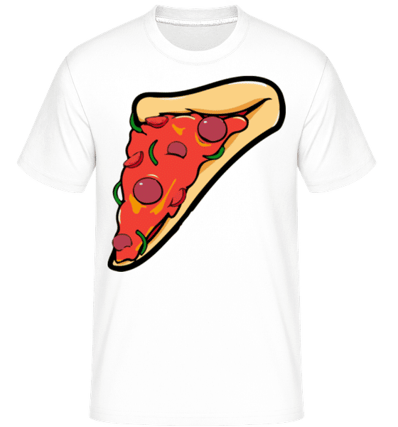 Aperçu: Morceau De Pizza -  T-Shirt Shirtinator homme - Blanc - Devant