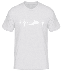 Taucher Amplitude - Männer Basic T-Shirt - Grau meliert - Vorne