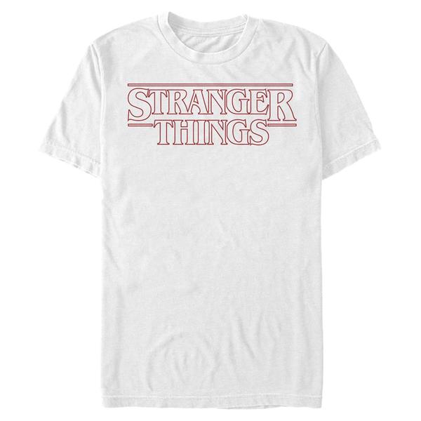 Preview: Netflix - Stranger Things - Logo Stranger Red Outline - Men's T-Shirt - White - Front