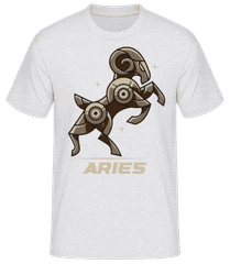 Mecha Robotic Zodiac Sign Aries · Men's Basic T-Shirt