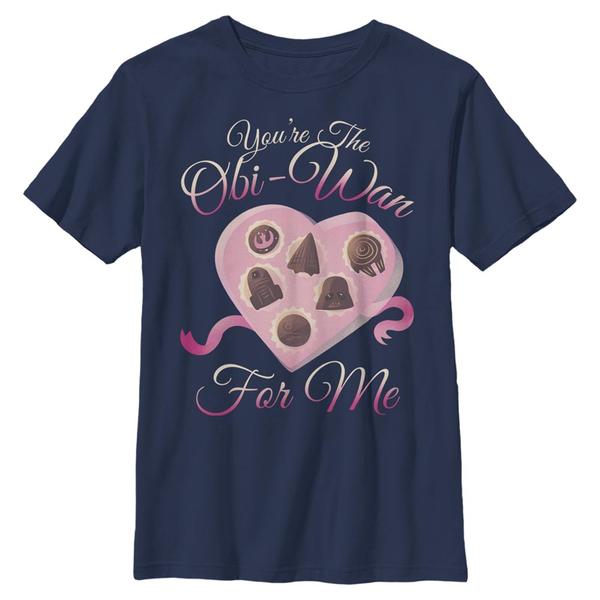 Aperçu: Star Wars - Obi-Wan Obiwan For Me - Valentine's Day - Enfant T-shirt - Bleu marine - Devant