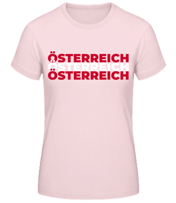 Österreich - Frauen Basic T-Shirt - Rosa - Vorne