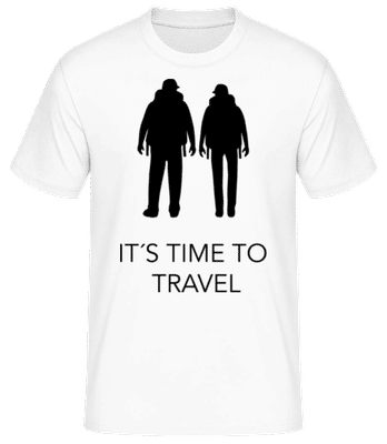 Je čas Travel - Pánske tričko B&C - Biela - Predné