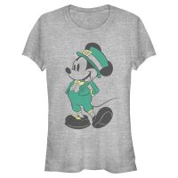 Disney - Mickey Mouse - Mickey Mouse Leprechaun Mickey - Dámské Tričko - Melírově šedá - Napřed