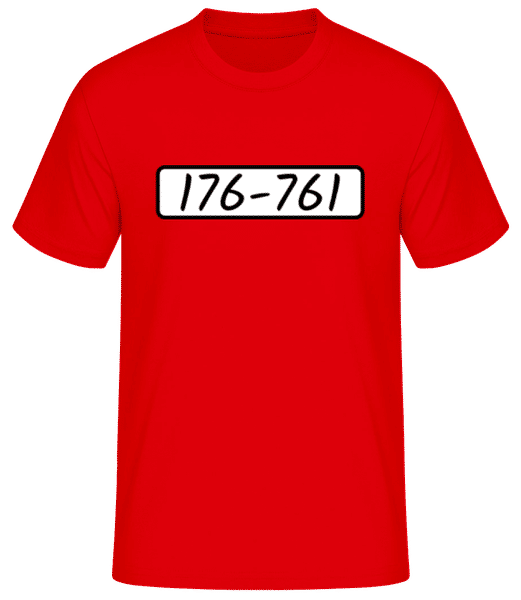 Aperçu: Les Rapetou 176-761 - T-shirt standard Homme - Rouge - Devant