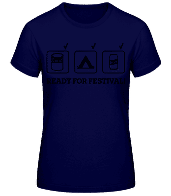Ready For Festival - T-shirt standard Femme - Bleu marine - Devant