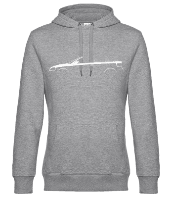 'Audi A3 Cabriolet (8P)' Silhouette - Pánska štandardná mikina s kapucňou - Melírovo šedá - Predné