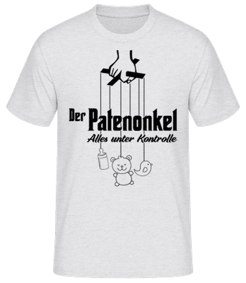 Der Patenonkel - Männer Basic T-Shirt - Grau meliert - Vorne