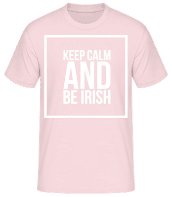 Keep Calm And Be Irish Logo - Pánske basic tričko - Ružová - Predné