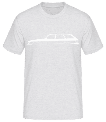 'BMW M5 Touring (E34)' Silhouette - T-shirt standard Homme - Gris chiné - Devant