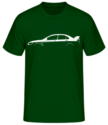 'Mitsubishi Lancer Evo. X' Silhouette - Camiseta básica para hombre - Verde botella - delante