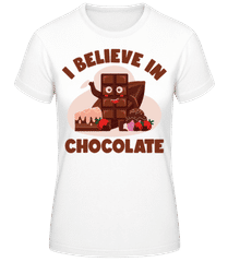 I Believe In Chocolate · Camiseta básica de mujer