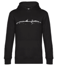 'Porsche Boxster (987)' Silhouette - Unisex Premium Hoodie - Black - Front