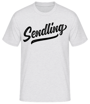 Sendling Swoosh - Männer Basic T-Shirt - Grau meliert - Vorne