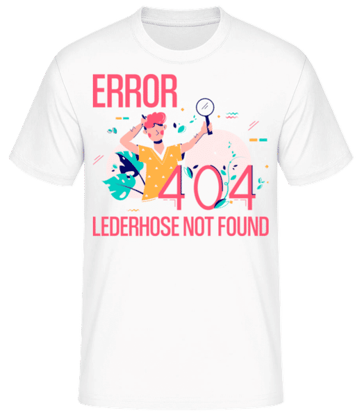 Preview: 404 Lederhose Not Found - Men's Basic T-Shirt - White - Front