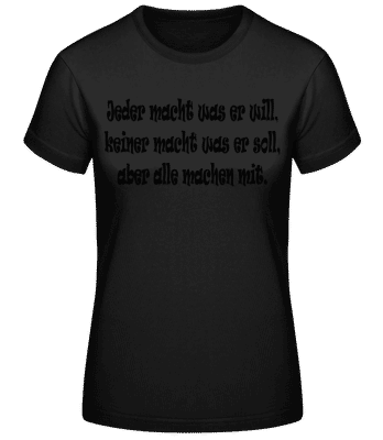 Alle Machen Mit - Frauen T-Shirt B&C - Schwarz - Vorne