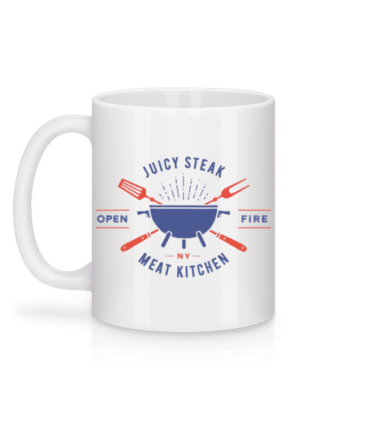 Aperçu: Juicy Steak - Mug en céramique blanc - Blanc - Derrière