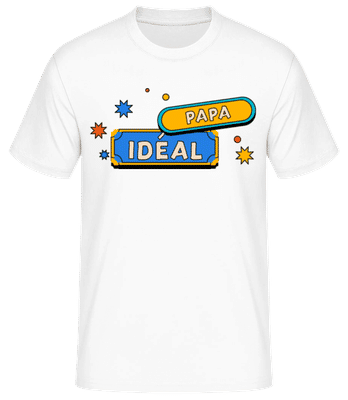 Papa Idéale - T-shirt standard Homme - Blanc - Devant