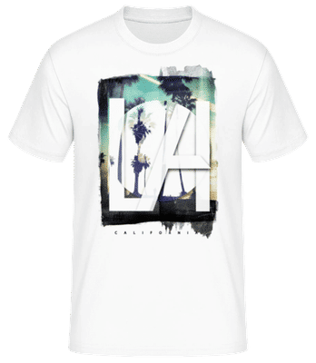 LA - Männer Basic T-Shirt - Weiß - Vorne