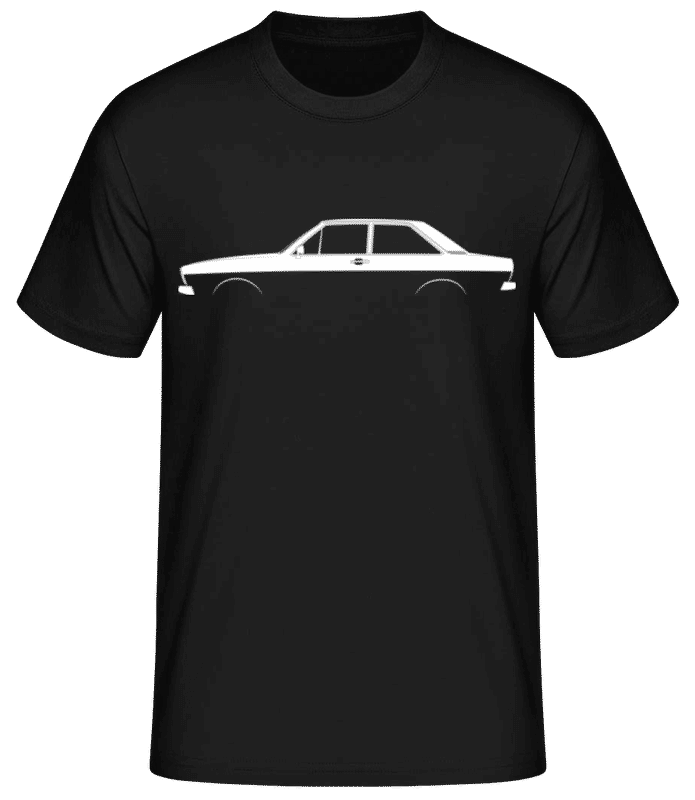 Vorschau: 'Audi 80 GT B1' Silhouette - Männer Basic T-Shirt - Schwarz - Vorne