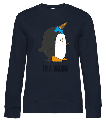 I'm A Unicorn Penguin - Women's standard sweatshirt - Navy - Front