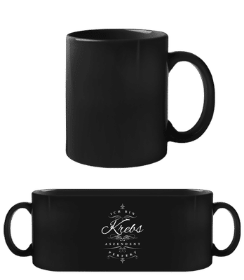 Ich Bin Krebs Aszendent Perfekt - Schwarze Tasse - Schwarz - Vorne