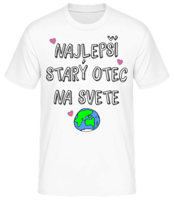 Najlepší Starý Otec Na Svete - Pánske basic tričko - Biela - Predné