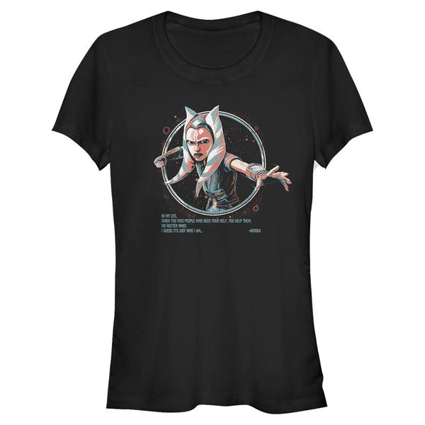Aperçu: Star Wars - The Clone Wars - Ahsoka Just Who I Am - Femme T-shirt - Noir - Devant