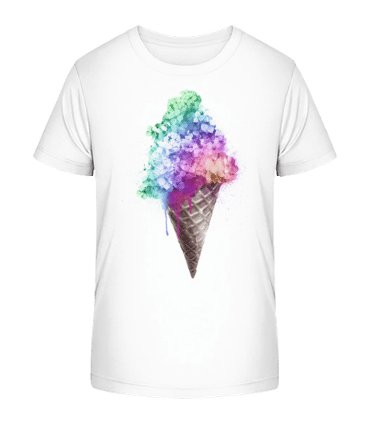 Aperçu: Glace Arc En Ciel - T-shirt bio Enfant Stanley Stella 2.0 - Blanc - Devant