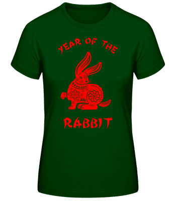 Chinese Zodiac Year Of The Rabbit - Dámské basic tričko - Bottle green - Napřed
