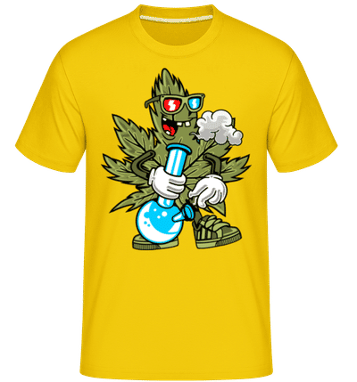 Cannabis Smoking -  Shirtinator Men's T-Shirt - Golden yellow - Front