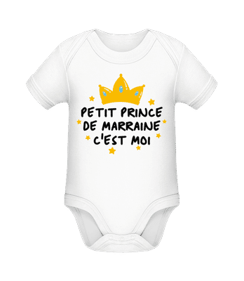 Petit Prince - Body manches courtes bio - Blanc - Devant