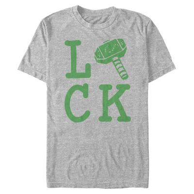 Marvel - Avengers - Thor God of Luck - Pánske Tričko - Melírovo šedá - Predné